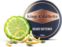 King C. Gillette Beard Balm for Men, 100 ml, with Cocoa Butter, Argan Oil & Shea Butter, Facial Hair Moisturiser