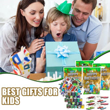 Fzyisw 82Pcs Miner Gaming Party Bag Fillers 10 Gaming Keychain + 12 Gaming Bracelet + 50 Gaming Stickers + 10 Gaming Party Bags, Miner Party Supplies Goodie Bag Fillers for Kids Boys