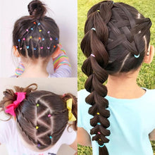 DKDDSSS 2000 Pcs Small Elastic Hair Bands, Elastic Hair Ties, Multicolored Rubber Bands, with 2 Pcs Hair Band Remover Cutter and 10 Pcs Star Hair Clip, for Kids Hair Braiding,Wedding Hairstyle