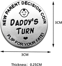huishi Funny Decision Coin for New ParentsGifts for Mum DadNewborn Baby GiftsFlip Coin DecisionMother's Day, Baby Shower GiftBirthday, Anniversary, Stainless Steel (Silver)