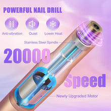 Electric Nail Files, Professional Nail Drill for Acrylic Gel Nails, Adjustable Speed Electric Nail Drill Machine, Portable Manicure Pedicure Set for Nail Beginner, Gifts for Women Girls