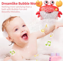 Jiosdo Baby Bath Toys, Automatic Crab Bubble Maker Bath Toys for Toddler Kids, Bath Bubble Machine with 12 Music, Great Bubble Bathtub Toys Gifts for Kids Girls Boys (Red)