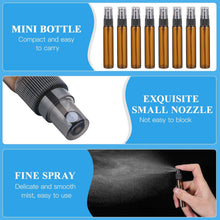 FRCOLOR Amber Glass Spray Bottle,10pcs Refillable Mini Clear Empty Spray Bottle Small Fine Mist Spray Bottles for Essential Oils,Cleaning Products, Aromatherapy(10ml)