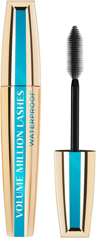 L'Oreal Paris Volume Million Lashes Mascara Black Waterproof, Gives Lashes Intense, Defined Volume with No Clumps