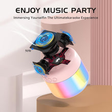 Karaoke Machine for Kids with 2 Microphones, Girls Toys Portable Kids Karaoke Machines for Girls with LED Party Lights,Bluetooth Speaker Birthday for Kid,14-18 Years Old(Pink 2 Mic)