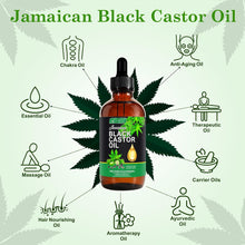 Jamaican Black Castor Oil,120ML Massage Oil for Aromatherapy, 100% Pure Natural Cold Pressed Organic Castor Oil,Stimulate Growth for Hair,Eyelashes,Eyebrows,Skin Moisturizer & Hair Oil and Body Oil