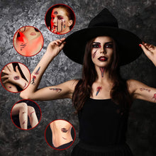 Halloween Zombie Scars Stickers, BIBURY 281 Pcs Face Stickers Fake Scab Blood Body Makeup Props Waterproof Temporary Tatoos for Party and Cosplay (60 Sheets)