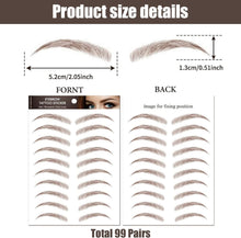 9Sheets 90Pairs 6d Stickers on Eyebrows Waterproof Eyebrow Tattoo Stickers, Eyebrow Transfer Stickers Eyebrow Beauty Shaping Stickers,Temporary Eyebrow Tattoo Stickers for Women (Brown)