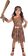 amscan Girls Cavewoman Stone Age Book Week Fancy Dress Costume