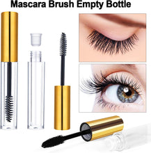 Kalolary 10Pcs Empty Plastic Mascara Tube 10ml With Eyelash Wand, Eyelash Cream Container Bottle with 10 Rubber Inserts and 4 Funnels, DIY Mascara Container for Eyelash Growth