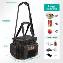 Lunch Bag for Men, Tactical Cooler Bag, Reusable Waterproof Leakproof Insulated Lunch Box for Adults Men Work Picnic Outdoor Day trips Camping, 12L Camo HSHRISH