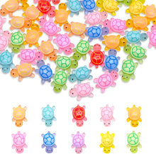 LFNFNN 50 Pcs Mini Resin Turtles, Miniature Sea Turtles Luminous Tiny Sea Turtle Figures Small Sea Turtles Marine Animals Miniature Turtles Mini Figures for Garden Fish Tank Aquarium Dollhouse Decor