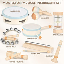 Kids Musical Instruments Baby Musical Instrument Toddler Toys Wooden Toys Baby Maracas Percussion Instruments Musical Toys Sensory Toys for Boys Girls Gift