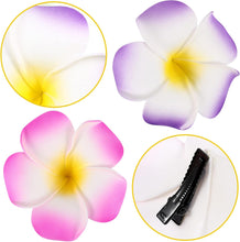 Amosfun Hawaiian Plumeria Flower Hair Pins Barrettes Hair Clip Bridal Hair Accessories for Tropical Beach Party Wedding Event Decoration Photography 12 Pieces (9 cm Mixed Colour)