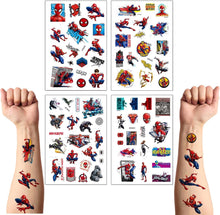 4 Sheet Spiderman Tattoos for Kids, Avengers Temporary Tattoos Stickers for Boys,Fake Tattoos Spider Man Stickers for Children's Stick on Tattoos SuperHero Theme Birthday Party Bag Filler Gift