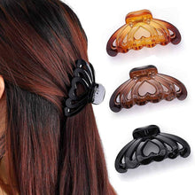 Genglass Flower Hair Claw Clips Black No Slip Hair Catch Barrette Jaw Hair Clamp Head Piece for Women Pack of 3