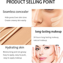 Full Coverage Foundation,Matte Oil Control Concealer Liquid Foundation 30ml Flawless Cream Smooth Long Lasting 24HR, Foundation for Mature Skin,Lightweight Feel,Waterproof and Transfer-Proof