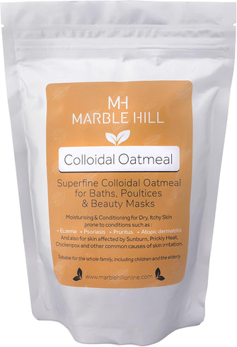 Marble Hill Colloidal Oatmeal Bath Soak - Moisturising, Conditioning for Very Dry Itchy Skin 500g 12 Baths. Whole Grain Oatmeal contains maximum nourishing ingredients