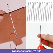 Large Eye Sewing Needles, 20 Pcs Large Eyed Blunt Ended Hand Sewing Needles Easy Thread Big Eye Yarn Wool Knitting Needle 2.3"