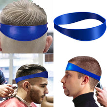 1 Pcs Hair Trimming Guide, Neckline Shaving Template Soft Haircuts Silicone Curved Silicone Haircut Band Curved Silicone Haircut Band Hair Trimming Guide for Men DIY Home Haircut Band (Blue)