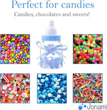 Jonami Boy Baby Shower Party Favours Decoration Set, 18 Blue Feeding Bottle Sweets Favour Box for Newborn Baptism Mother to Be (4cm4cm9cm) -18Pcs-