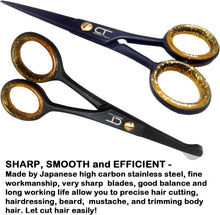 CT 4.5" Small Hair Scissors Set - Moustache & Beard Trimming for Men, Precise Facial Ear Nose Pubic Haircutting Round Tip Scissors for Baby Kids (Small Trimming Scissors Set)