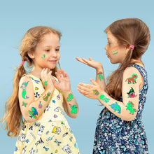 Awinmay 310 Pieces Luminous Temporary Tattoos for Kids,Mixed Styles Glow In The Dark Tattoos for Boys and Girls,Unicorn Dinosaur Pirate Mermaid Fake Tattoo Stickers,Glow Party Supplies Arts and Crafts