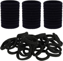 ILamourCar Hair Bobbles for Women, 50 Pack Soft Hair Ties No Damage, Seamless Hair Bands for Thick Curly Hair, Strong Elastic Ponytail Holders Hair Accessories (Black