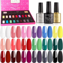 Lavender Violets Gel Nail Polish UV LED Soak Off Base,Glossy n Matte Top Coat Valentines Gifts 18 Colours White Pink Neon Orange Yellow Green Blue Red Classical Nail Art Salon Design F997