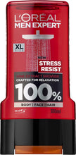 L'Oral Men Expert Stress Resist Shower Gel for Men, 300 ml, Pack of 6, Bulk Buy