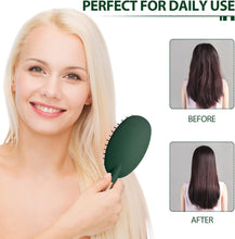 Hair Brush Set Anti Static Massage Oval Comb Round Hair Brush Vent Hair Brush Detangling Brush Paddle Brush for Women Men Green