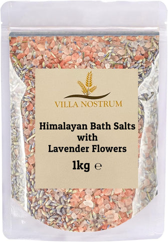 Himalayan Bath Salt with Lavender 1kg by Villa Nostrum