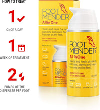 Footmender All in One  Treats and Heals Dry Feet, Hard Skin (calluses), Corns and Cracked Heels (Heel fissures)  Significant Effect After First Treatment  100ml