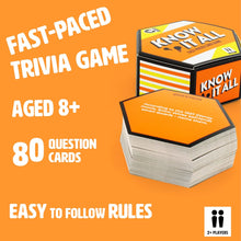 Ginger Fox Know It All Travel-Sized Family Card Game  Fast-Paced Trivia Quiz for Ages 8+  Easy Way To Entertain The Kids  Great Gift Idea For Nights In