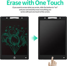 LCD Writing Tablet, 12 Inch Electronic Kids Drawing Board, Portable Graphics Pad with Lock Function, Reusable Message Memo Board for Home, School & Office