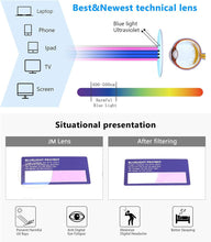 JM 3 Pack Oversized Reading Glasses for Women Square Blue Light Blocking Computer Readers Spring Hinge