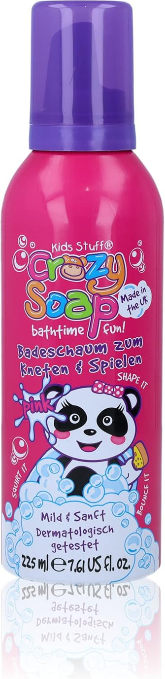 Kids Stuff Crazy Pink Panda Foaming Soap  Dermatologically Tested  Kids Foam Soap  Mild & Gentle  Vegan  Cruelty Free  Bathtime Fun  225ml