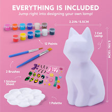 Klever Kits Paint Your Own Cat Lamp Kit,Arts and Crafts for Kids Age 6 7 8 9 10 11 12,DIY Night Light Painting Kit,Girls Crafts Kit,Cat Toys for Kids,Activities Art Supplies,Birthday Presents
