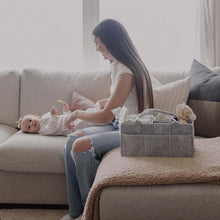 Nappy caddy essentials for newborn, great baby shower gifts for mum, baby boy, baby girl. New Born accessories UK baby organiser