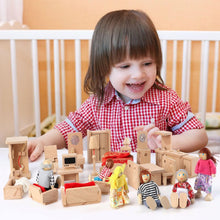 KABENFIS 5 Set Dollhouse Furniture Accessories with a family of 6 dolls Decoration Pretend Play Toys for girls boys