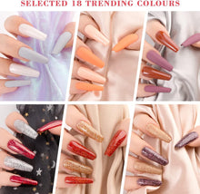 Lavender Violets Gel Nail Polish Set UV LED Varnish Soak Off Base,Glossy n Matte Top Coat 21 Pcs Nude Grey Halloween Orange Yellow Fall Season Valentine's Day Autumn Manicure F987