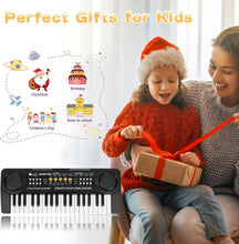 Keyboard Piano for Kids 37 Keys Music Piano with Microphone Portable Musical Toy Electronic Piano Birthday Gifts for Girls Ages 3-12 Black