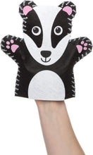 Baker Ross AR637 Woodland Animal Hand Puppet Sewing Kits (Pack of 4) for Kids Arts and Crafts