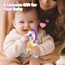 hahaland Unicorn Toys for 1 Year Old Girl, Montessori Toys for 1 Year Old Girl Musical Light up Kid Girl Interactive Travel Toys Baby Toys 12-18 Months 1+ Year Old Girl Birthday Gifts