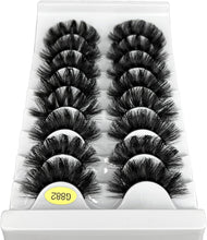 KOKAY False Eyelashes Russian Strip Lashes Faux Mink Lashes 8 Pairs DD Curl, Reusable Fluffy 3D Fake Eyelashes Thick Soft Waterproof for Gift (K002,15MM)