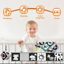 HappyKidsClub Black and White Sensory Toys, Baby Toys 0-6 Months Sensory Toys for Babies 0-3 Months Baby Essentials for Newborn Toys Sensory Soft Book Baby Toys 6 Months Plus Tummy Time Toys Baby Gift