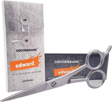 Hairdressing Scissors Groomarang Edward Barber Scissors - Professional Hair Cutting Scissor for Hair & Beard Styling, Trimming & Grooming - Made from German Stainless Steel