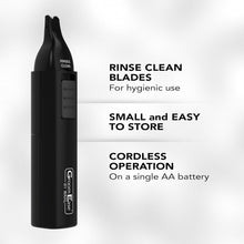 GroomEase by Wahl Ear and Nose Trimmer, Personal Trimmer, Trimmers for Men and Women, Nose Ear and Eyebrow Trimming, Rinse Clean Blade, Easy to Use, Cordless