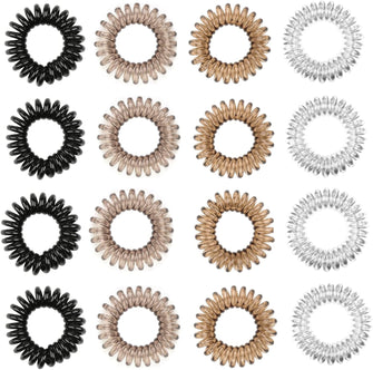 Miying 18PCS Spiral Hair Ties Traceless Hair Bobbles Hair Ties for Women No damage for Girls Women Ladies Hair Coil Bands