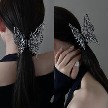 Butterfly Hair Claw Clips Metal Big Hair Clips Nonslip Large Hair Clips Barrette Strong Hold Hair Claws Butterfly Hollow Jaw Hair Catch Hair Accessories for Women and Girls Thin Thick Hair (Black)